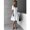 Bílé boho elegantní šaty ENOTEL s volánky