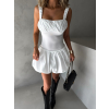 Bílé krátké balónové šaty RELLIT