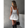 Bílé krátké balónové šaty RELLIT