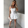 Bílé krátké balónové šaty RELLIT