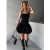 Černé krátké balónové šaty RELLIT