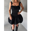Černé krátké balónové šaty RELLIT