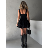 Černé krátké balónové šaty RELLIT