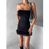 Černé krátké mini šaty PALEGI