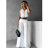 Bílý elegantní kalhotový kostým PETRUM