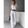 Bílý elegantní kalhotový kostým PETRUM