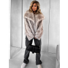 Béžový krátký faux fur kožešinový kabátek NIKALO