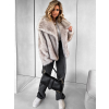 Béžový krátký faux fur kožešinový kabátek NIKALO