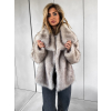 Béžový krátký faux fur kožešinový kabátek NIKALO