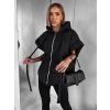 Černá stylová oversize vesta NEIRY