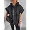 Černá stylová oversize vesta NEIRY