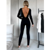 Černý dlouhý žebrovaný overal AFYON