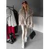Šedý krátký faux fur kožesinový kabátek KIRIAK