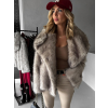 Šedý krátký faux fur kožesinový kabátek KIRIAK