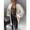 Krémový bavlněný dlouhý oversize cardigan MLADA