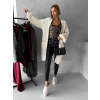 Krémový bavlněný dlouhý oversize cardigan MLADA