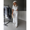 Krémové široké wide leg kalhoty HAJNAL