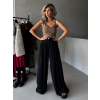 Černé široké wide leg kalhoty VATIKA