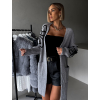 Šedý dlouhý svetrový cardigan MARYNA