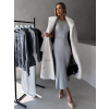 Šedé dlouhé svetrové šaty ISADORA
