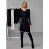 Černé áčkové svetrové šaty JARICA