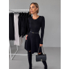 Černé áčkové svetrové šaty JARICA