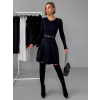 Černé áčkové svetrové šaty JARICA