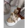 Béžové stylové tenisky BELISSA s vysokou podrážkou