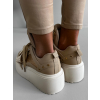 Béžové stylové tenisky BELISSA s vysokou podrážkou