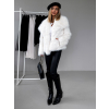 Bílý krátký faux fur kožíšek kabátek HILARI