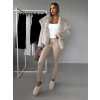Béžový krátký faux fur kožesinový kabátek HILARI