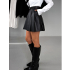 Černá koženková áčková sukně GITL