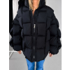 Černá prošívaná oversize zimní bunda NAMUNA