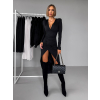 Černé sexy šaty HELGARD s dlouhým rukávem