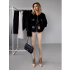 Černý krátký faux fur kožešinový kabátek GRISELDA