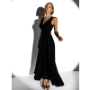 Černé třpytivé dlouhé elegantní šaty DUNJA