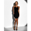 Černé elegantní koktejlové minišaty MAITE