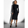 Černé třpytivé elegantní midi šaty CYNTIE