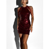 Bordó třpytivé krátké elegantní šaty ENTULA