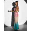 Barevné metalické večerní dlouhé šaty OLUSKA