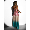 Barevné metalické večerní dlouhé šaty OLUSKA