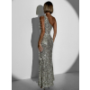 Zlaté třpytivé dlouhé flitrované šaty MODEFLAH