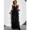 Černé plesové dlouhé šaty AVERKI s tylovou sukní