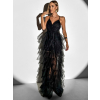 Černé plesové dlouhé šaty AVERKI s tylovou sukní