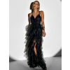 Černé plesové dlouhé šaty AVERKI s tylovou sukní