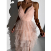Meruňkové plesové dlouhé šaty AVERKI s tylovou sukní