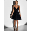 Černé třpytivé krátké šaty DUSICAR
