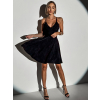 Černé třpytivé krátké šaty DUSICAR