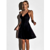 Černé třpytivé krátké šaty DUSICAR