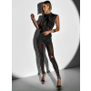 Černý luxusní třpytivý overal BARABIT s kamínky